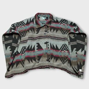 Womens Aztec Chaparral Cape Poncho Jacket Western Southwestern Size Medium